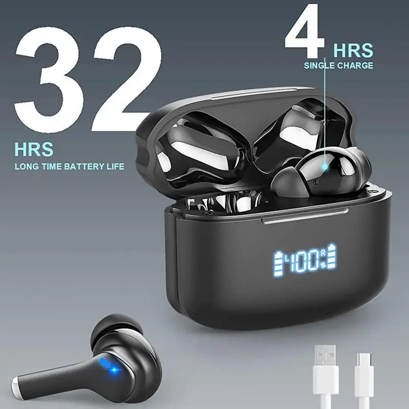 Bluetooth Wireless Ultra Deep Bass Earbuds Headphones Earphones For iPhone & Andriod