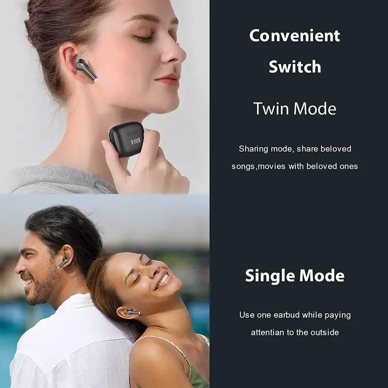 Bluetooth Wireless Ultra Deep Bass Earbuds Headphones Earphones For iPhone & Andriod
